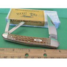 Case XX 2019 Pocket Worn Burnt Brown Bone Seahorse Whittler Pattern 6355WH SS