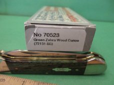 Case XX 2019 Green Zebra Wood Canoe Pattern # 72132 SS