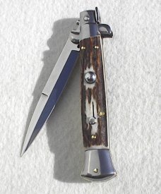 NEW FRANK BELTRAME 9" BEAUTIFUL GENUINE STAG ITALIAN STILETTO 