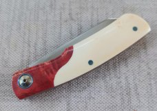 JD..Johan..Ellis Warthog Tusk Ivory Native..4" closed..Rwl34..Kirilian Birch Bolsters..coa..box