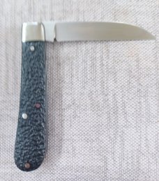 Bobby Toole Swayback  Slipjoint, CPM-154 ,3 9/16"... Jigged Paper Micar ,Steel Bolsters..shield,coa 