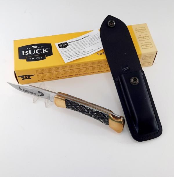 Buck Knives 110 Rattlesnake Etch / Original Box and Sheath
