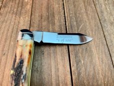 Robeson by Queen Humpback Whittler Sambar Stag D2 Tool Steel 1 of 100