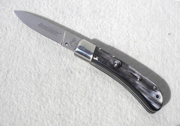 NOS AKC ITALIAN CLASSIC SPEED HUNTER GENUINE BRAZILIAN HORN NICKEL SILVER BOLSTERS 