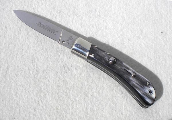 NOS AKC ITALIAN CLASSIC SPEED HUNTER GENUINE BRAZILIAN HORN NICKEL SILVER BOLSTERS 