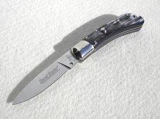 NOS AKC ITALIAN CLASSIC SPEED HUNTER GENUINE BRAZILIAN HORN NICKEL SILVER BOLSTERS 