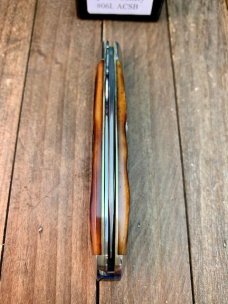 Queen Tear Drop Jack Linerlock Amber Carved Stag Bone D2 Tool Steel Blade, Gorgeous!