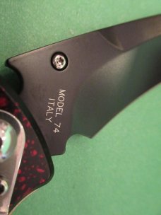 Browning Red Eclipse Liner Lock Made in Italy Model #074