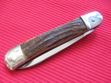 Vintage BONSA German Stag Leverlock Switchblade Knife