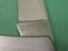 Collector Knives By Sam McDowell Black Pearl Folding Back Lock 