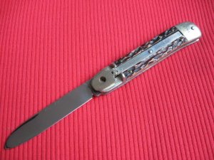Vintage BONSA German Bone Leverlock Switchblade Knife