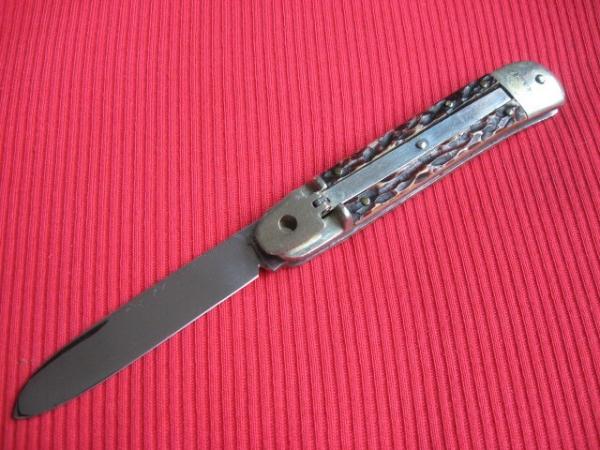 Vintage BONSA German Bone Leverlock Switchblade Knife