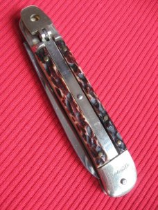 Vintage BONSA German Bone Leverlock Switchblade Knife