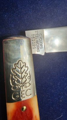 MINT GREAT EASTERN CYCLOPS STEEL 861121 RUST ORANGE BONE ACCORN BARLOW KNIFE