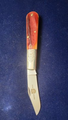 MINT GREAT EASTERN CYCLOPS STEEL 861121 RUST ORANGE BONE ACCORN BARLOW KNIFE