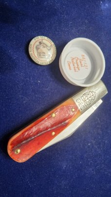 MINT GREAT EASTERN CYCLOPS STEEL 861121 RUST ORANGE BONE ACCORN BARLOW KNIFE