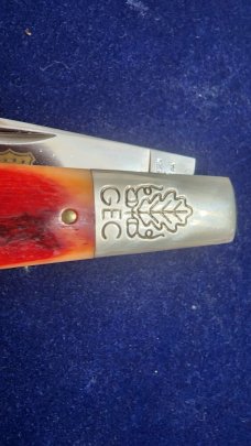 MINT GREAT EASTERN CYCLOPS STEEL 861121 RUST ORANGE BONE ACCORN BARLOW KNIFE