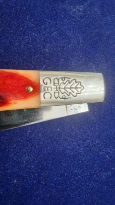 MINT GREAT EASTERN CYCLOPS STEEL 861121 RUST ORANGE BONE ACCORN BARLOW KNIFE