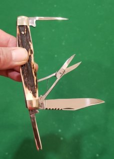 Rare Joseph Rodgers Star & Cross Multi Tools, Sheffield England, Nice Stag Handles!
