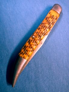 VINTAGE HIBBARD SPENCER BARTLETT BONE FOLDING POCKET TEXAS TOOTHPICK TICKLER FISH KNIFE KNIVES OLD