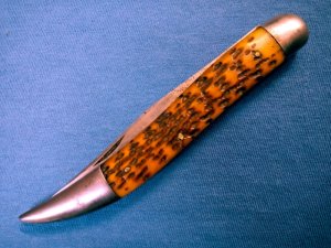 VINTAGE HIBBARD SPENCER BARTLETT BONE FOLDING POCKET TEXAS TOOTHPICK TICKLER FISH KNIFE KNIVES OLD