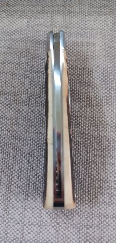 T A Davison Custom Sambar Stag Swayback..CTS-xhp..jeweled . Shield..3 5/8" closed..#2109..pouch