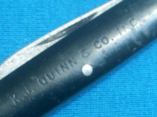 VINTAGE CATTARAUGUS 22794 EQUAL END CIGAR PEN JACK FOLDING POCKET KNIFE KNIVES OLD K J QUINN AD