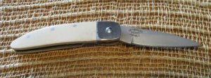 Off-white Jay Bigler folding knife, circa early 2000s