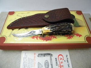 Case  XX USA Stag 523-3 1/4 Small Game Fixed Blade Sheath Knife in Box w/Sheath 