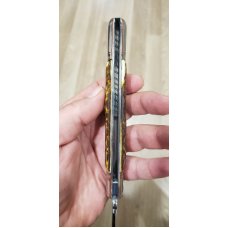 5 1/2 ",  Big Custom Made Bird's Head Bolster Knife, Premium Stag handle **New Year Sale**