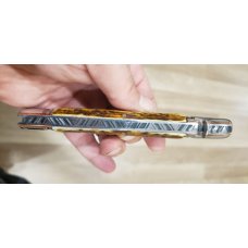 5 1/2 ",  Big Custom Made Bird's Head Bolster Knife, Premium Stag handle **New Year Sale**