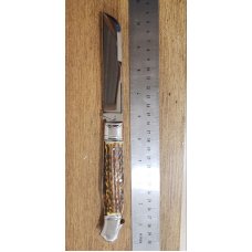 5 1/2 ",  Big Custom Made Bird's Head Bolster Knife, Premium Stag handle **New Year Sale**