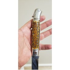 5 1/2 ",  Big Custom Made Bird's Head Bolster Knife, Premium Stag handle **New Year Sale**