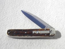 NEW 2022 AGA CAMPOLIN 8" GENUINE STAG BARON CAMPOLIN, ITALY W/BOX & LEATHER POUCH