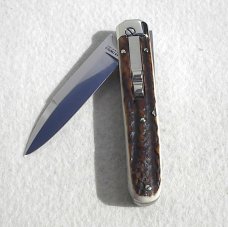 NEW 2022 AGA CAMPOLIN 8" GENUINE STAG BARON CAMPOLIN, ITALY W/BOX & LEATHER POUCH