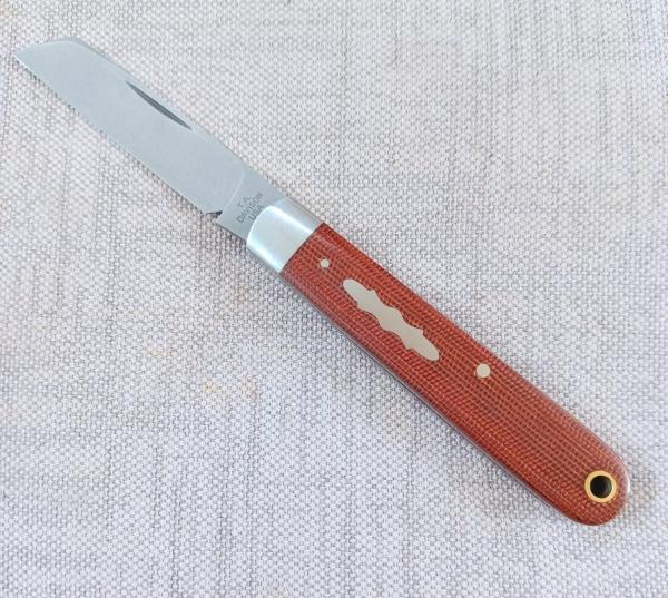 T A Davison Straight Sheepsfoot Jack..A2 beadblasted..Crosscut..lanyard.4" closed..#2070...his pouch