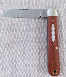 T A Davison Straight Sheepsfoot Jack..A2 beadblasted..Crosscut..lanyard.4" closed..#2070...his pouch