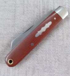 T A Davison Straight Sheepsfoot Jack..A2 beadblasted..Crosscut..lanyard.4" closed..#2070...his pouch