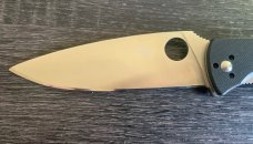  Spyderco Resilience Folding Knife 4-1/4" Satin Plain Blade