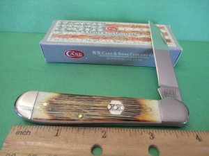 Case XX 2021 Burnt Natural Bone Barnwood Jig Warncliff Copperhead Pattern # 6149W SS