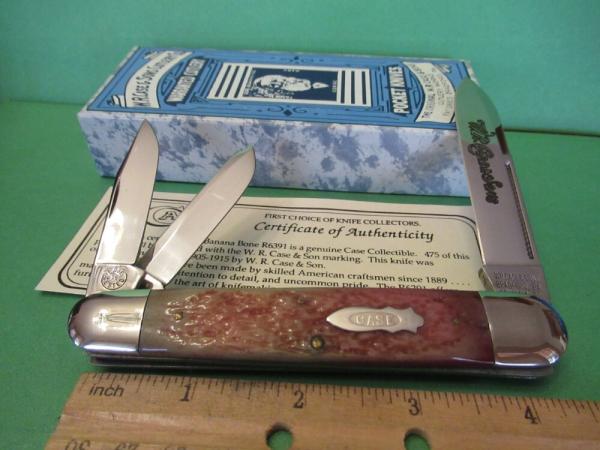 Case Classic 1991 Red Banana Bone Anglo Saxon Whittler Pattern # R6391 