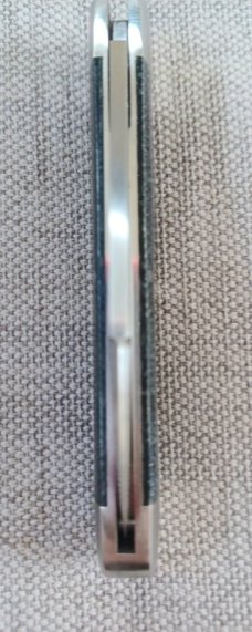 K'roo Wharnie Sleeveboard,3.75"cld..N690 long pull..Denim micarta and Arrowhead Shield..coa&slip