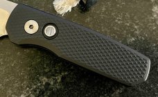 Protech Runt 5 Switchblade Knife, Mike Irie Hand Ground Mirror Polish Reverse Tanto Blade, New 