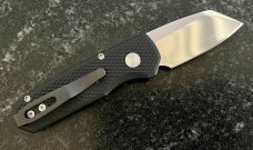 Protech Runt 5 Switchblade Knife, Mike Irie Hand Ground Mirror Polish Reverse Tanto Blade, New 