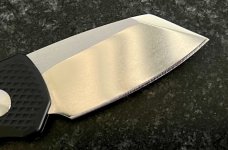 Protech Runt 5 Switchblade Knife, Mike Irie Hand Ground Mirror Polish Reverse Tanto Blade, New 