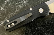 Protech Runt 5 Switchblade Knife, Mike Irie Hand Ground Mirror Polish Reverse Tanto Blade, New 