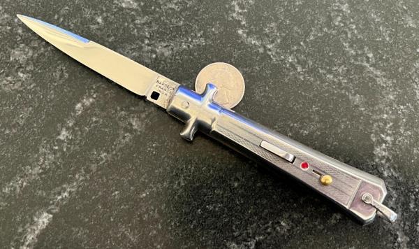 1960's Bargeon Small Switchblade, Rare "FRANCE" Mark, Metal Handle, 7 1/2 Inch 1960's Bargeon Small Switchblade, Rare "FRANCE" Mark, Metal Handle, 7 1/2 Inch