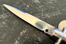 1960's Bargeon Small Switchblade, Rare "FRANCE" Mark, Metal Handle, 7 1/2 Inch 