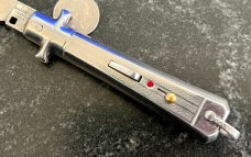1960's Bargeon Small Switchblade, Rare "FRANCE" Mark, Metal Handle, 7 1/2 Inch 