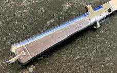 1960's Bargeon Small Switchblade, Rare "FRANCE" Mark, Metal Handle, 7 1/2 Inch 